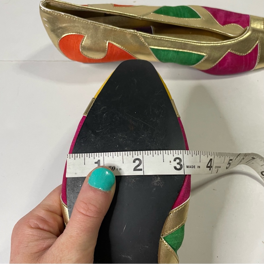 Princess Robyn Colorful Mini Heel Loafer Dress Business Casual Shoes Size 9.5 - Picture 11 of 11